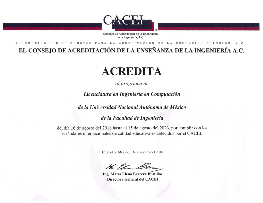 Certificado IC (Internacional)
